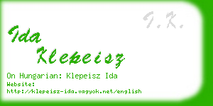 ida klepeisz business card